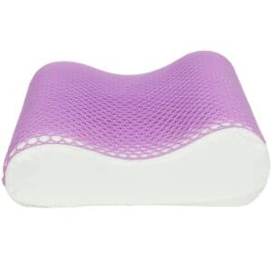 Memory foam pude, nakkestøttepude med aftageligt betræk, 2 højder ergonomisk, 2s hurtig reaktion